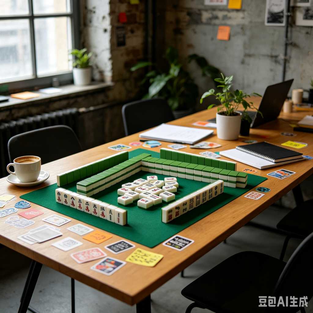 wood mahjong tiles
